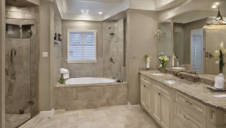 woman in white long sleeve shirt and blue denim jeans standing beside white wooden framed glass