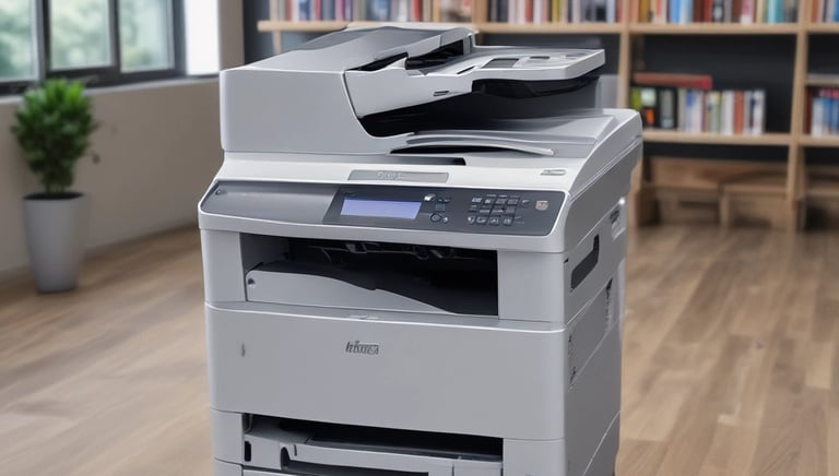 A row of blue industrial waste bins is aligned against a white portable building with the 'LOXAM' logo displayed on the side. Above the bins are various metal structures and lighting fixtures. The ground is paved with asphalt, and there's a ramp leading to a doorway on the building.