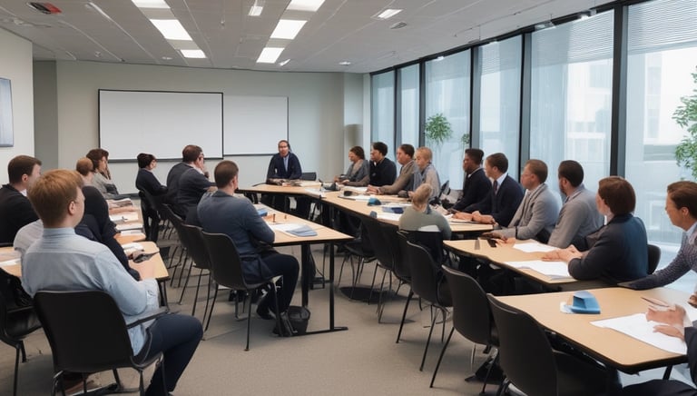 A padlock sits on a laptop keyboard with glowing red, green, and blue light trails swirling around, creating a sense of security and cyber awareness.