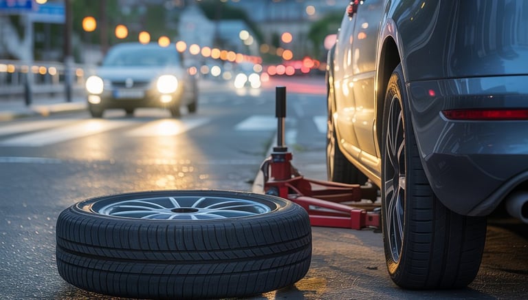 Dépannage pneus en urgence du nuit sur route en Île-de-France