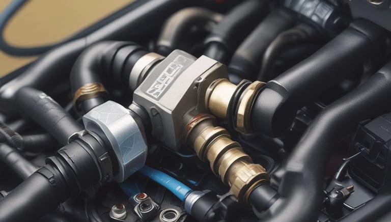 Technician using AI-powered software to diagnose and program a car's system.