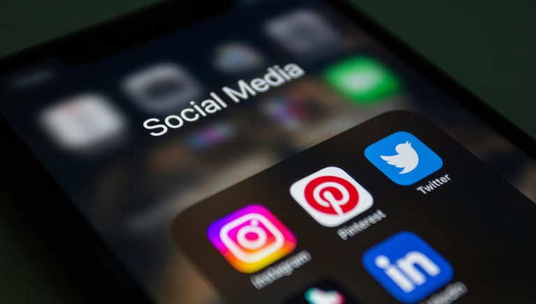 Iphone with social media apps 