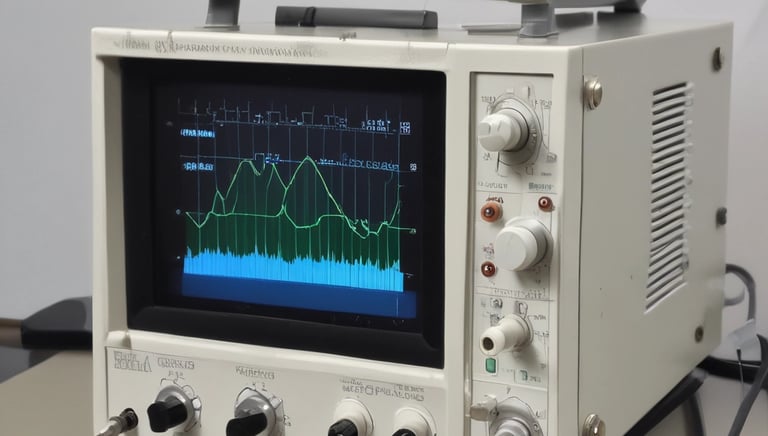 Technician adjusting control panel in a modern automated factory setting.