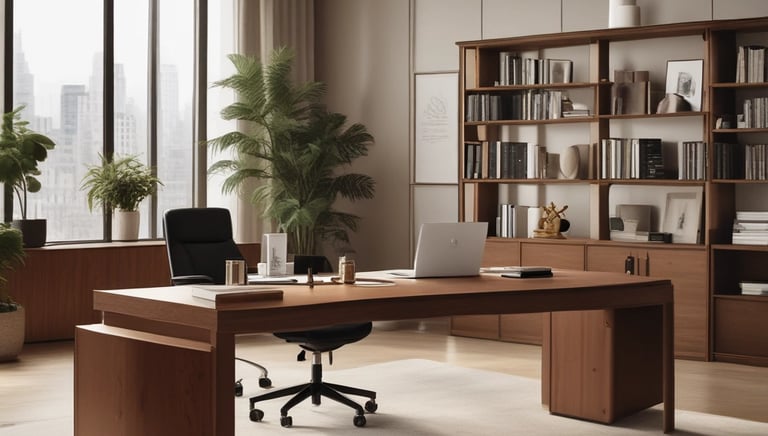 A creative team brainstorming around a table filled with fragrance samples and mood boards.