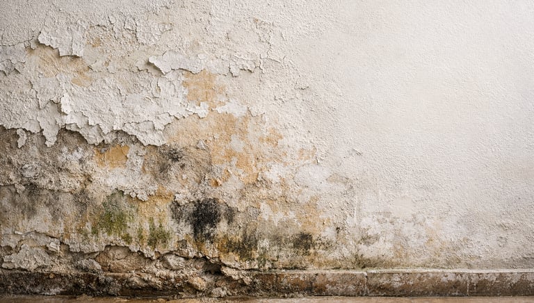 Reaparición de manchas de humedad por capilaridad en la pared