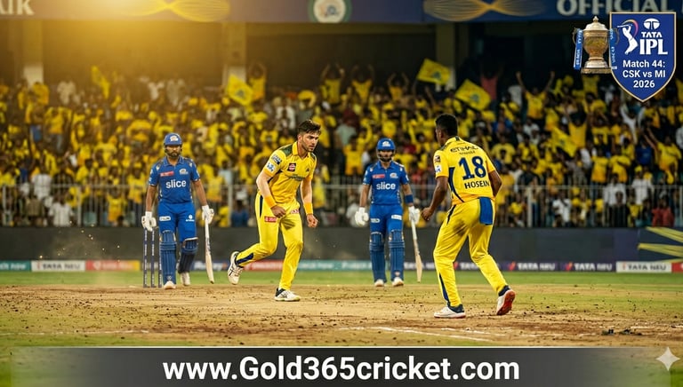 Gold365 CSK VS MI
