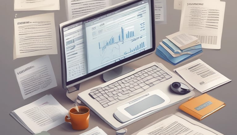 Close-up of a computer screen displaying detailed credit reports and analytics.