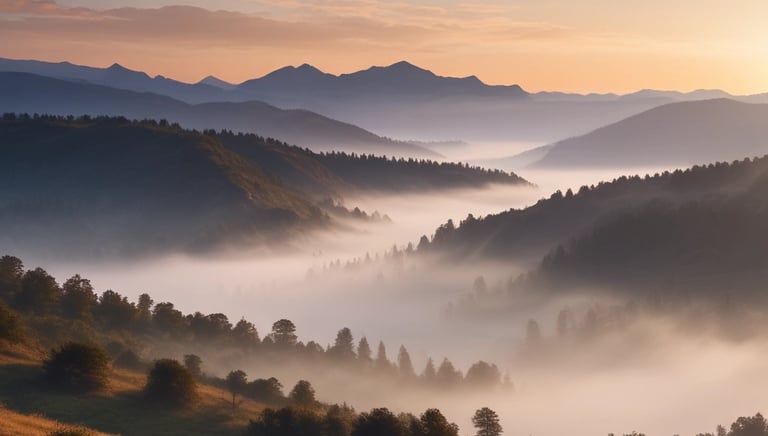 A serene, minimalist room bathed in soft natural light where a male and female instructor demonstrate Tai Chi.