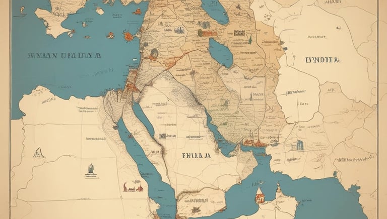 A business professional pointing at a digital map highlighting the Middle East, with connection lines symbolizing lead networks.