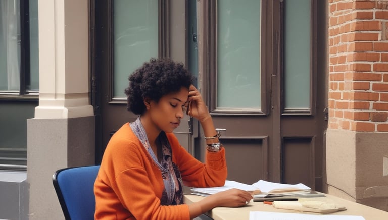 A friendly embassy receptionist assisting a visitor with appointment scheduling on a computer.