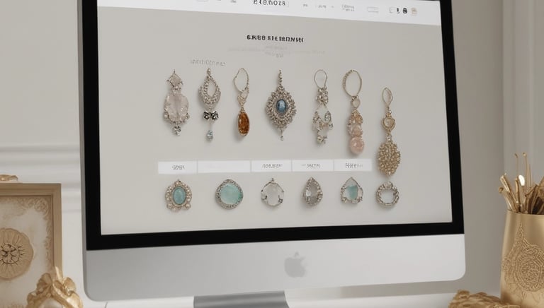 A sleek modern workspace with a laptop displaying a vibrant website design.