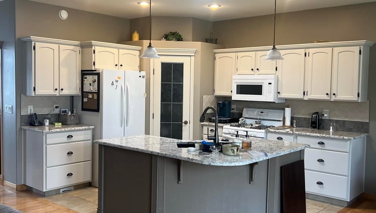 beautifully painted cabinets, professionally refinished cabinets in red deer.