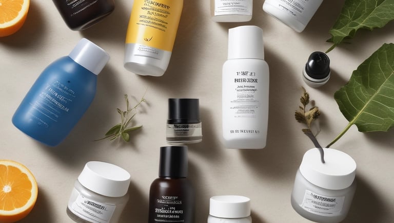 Close-up of a delicate cream jar with soft beige and muted gold accents on a cream background.