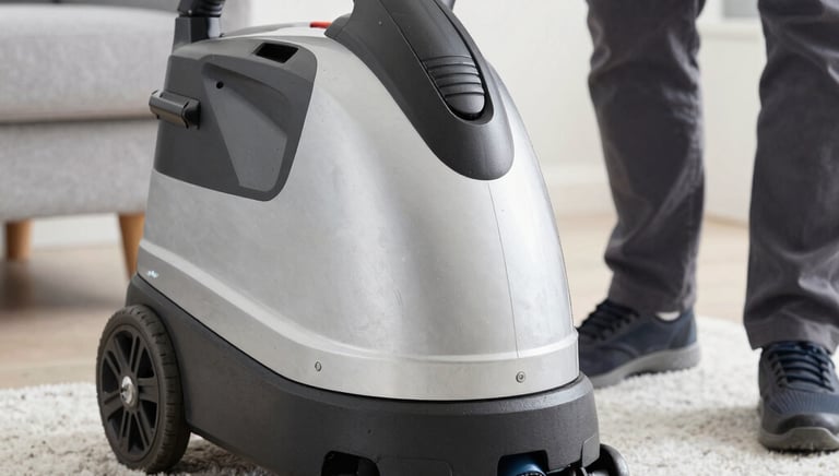 image of someone cleaning a carpet 