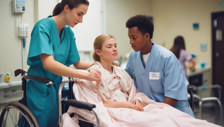 A confident patient admiring their new silhouette in a bright, airy room.