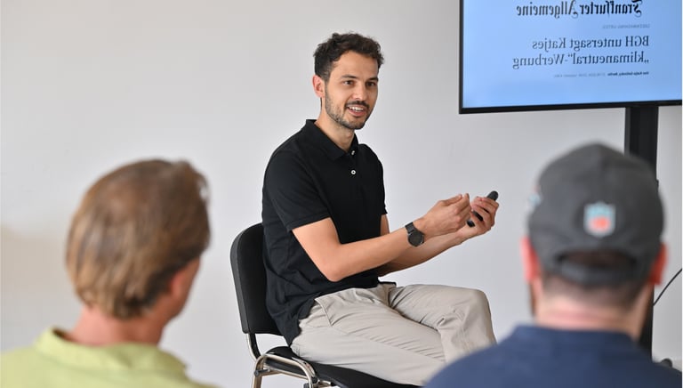 Experte für Klimapsychologie Fabian Hirt gibt Workshop