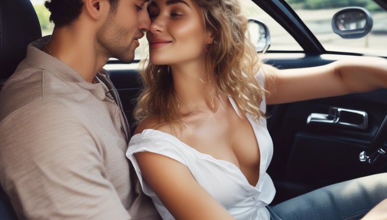 A stylish video thumbnail showing a smiling friend waving invitingly.