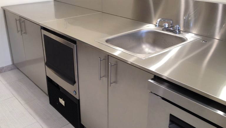 Stailess steel cabinets & counter top