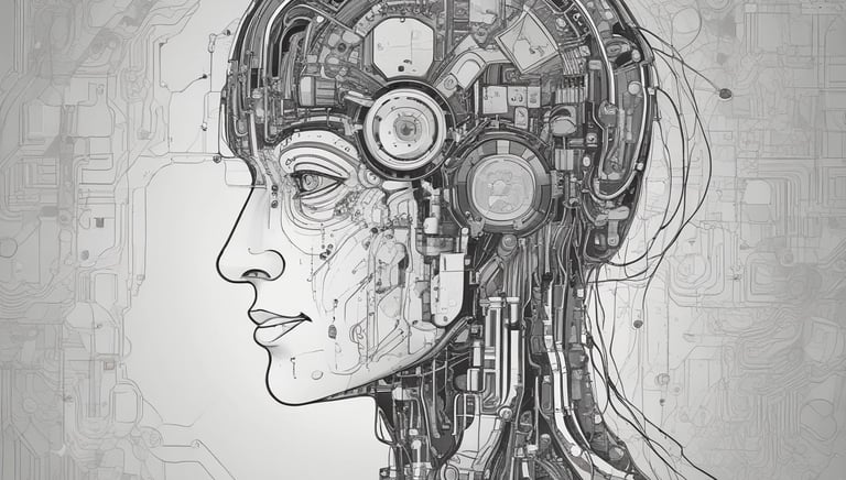 AI-powered camera system analyzing product quality on a factory line.