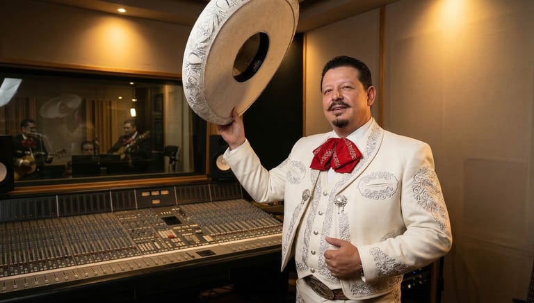 Mariachi Mariachi en un estudio de grabación 