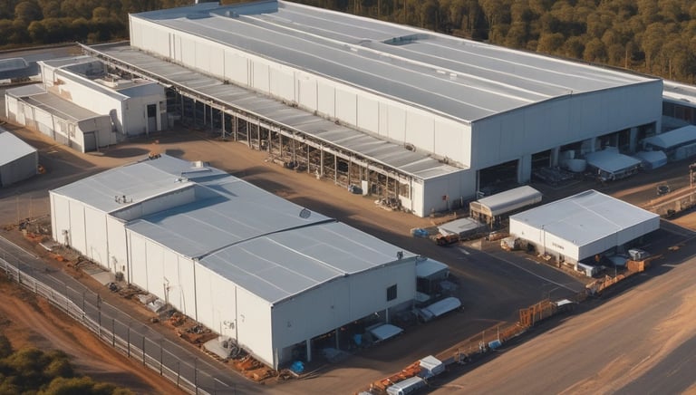 Close-up of a rugged heavy-duty machine with visible hydraulic components and steel framework.