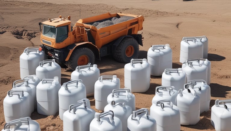 Heavy-duty excavator working at a coal mining site in Kalimantan.