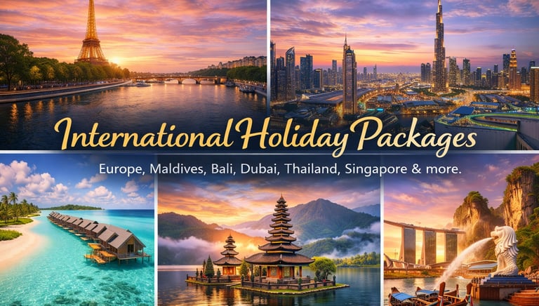International holiday packages by Soma Journeys for global destinations with customized travel experiences