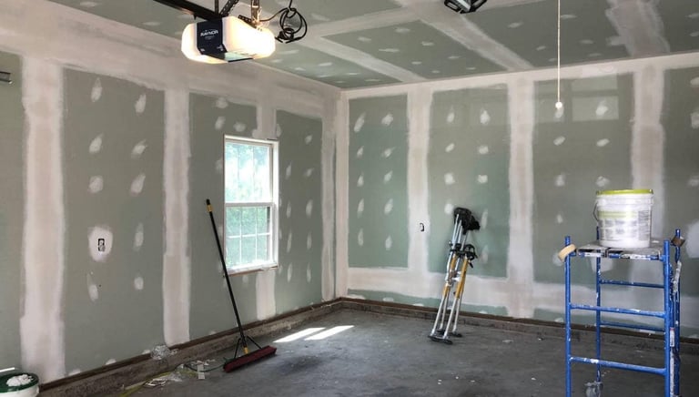 garage drywall taping granby ma