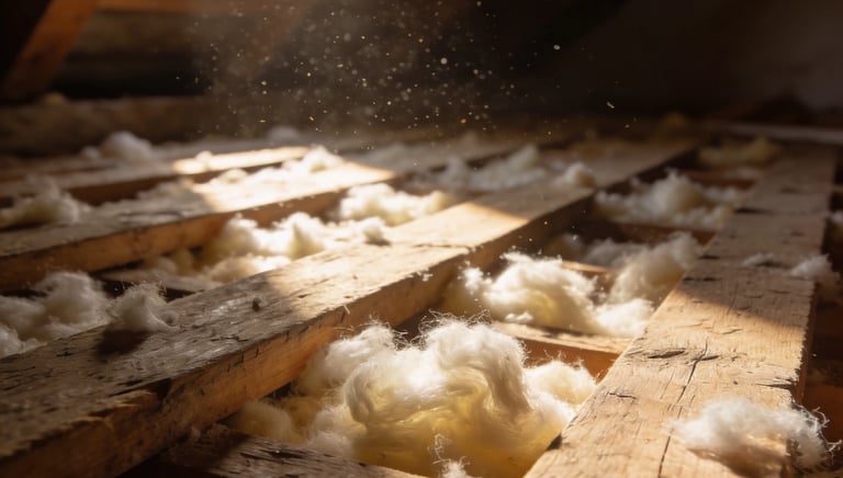 Spalding loft with the ideal kind of insulation that rats chew on