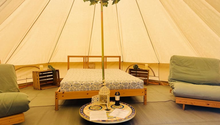 inside our bell tents