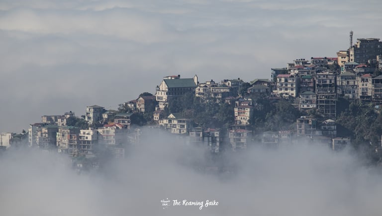 Aizawl City, cloud covered, mizoram