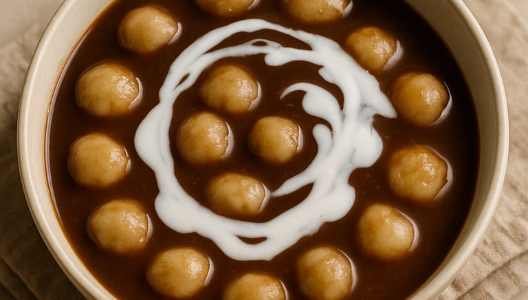 Kopai Samoan cocoa with soft chewy dough balls