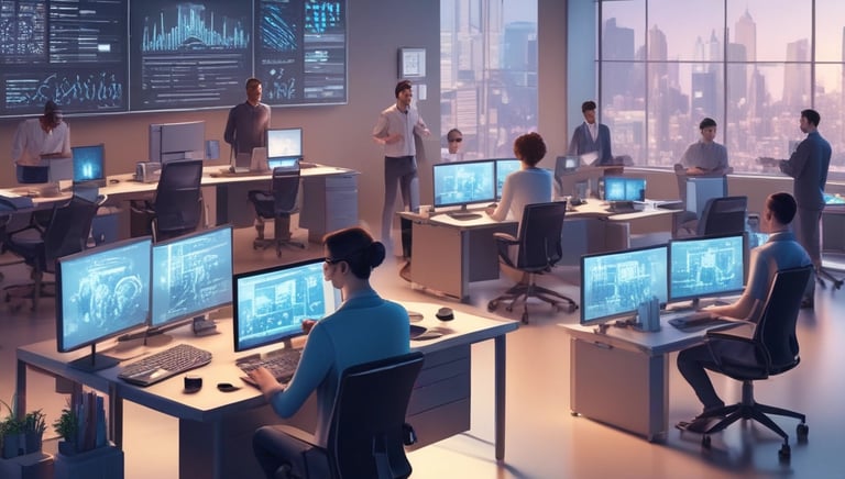 A young professional receiving career advice in a cozy office setting.