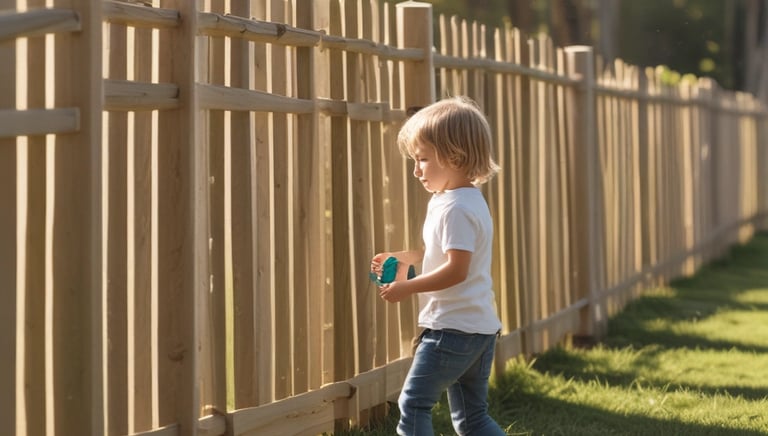 Close-up of a sturdy child safety gate locking mechanism ensuring secure closure.