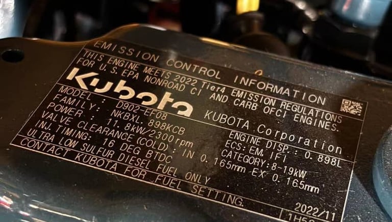 KUBOTA engine excavators draw more power