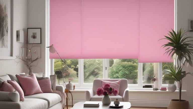 A professional installing roll-up blinds in a home.