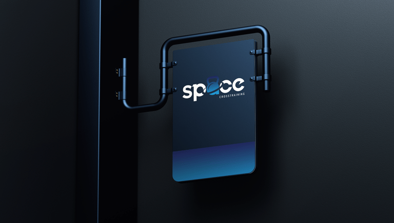 a signpost with the space crosstraining logo applied