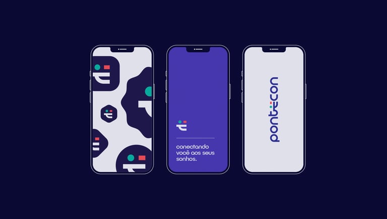 wallpaper for smartphones with visual identity and Pontecon logo