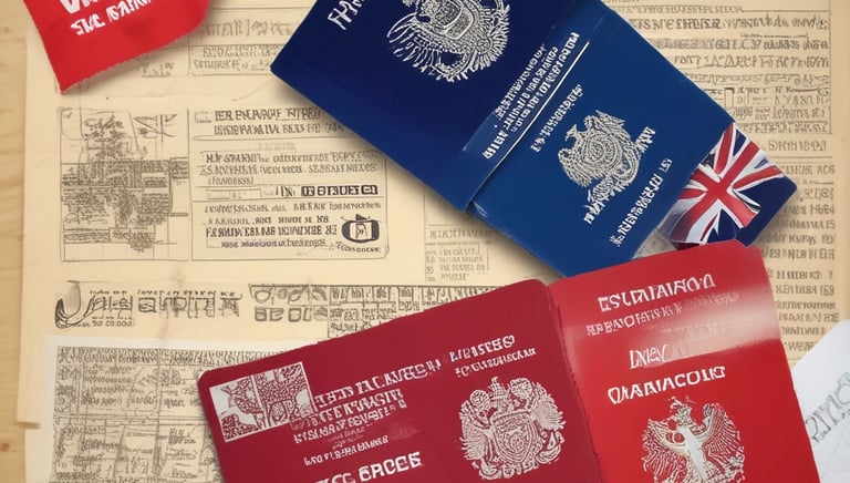 Cargo containers being loaded onto a ship at a bustling international port.