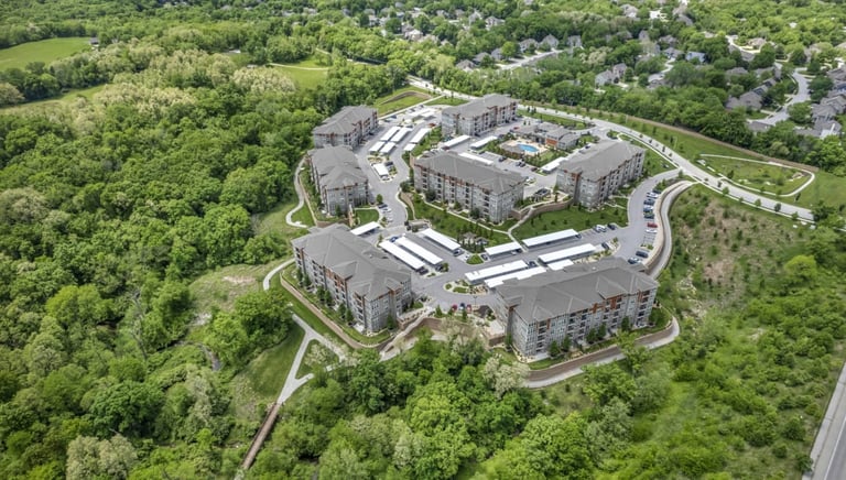 Aerial of Multifamily Residential architecture project in Colorado