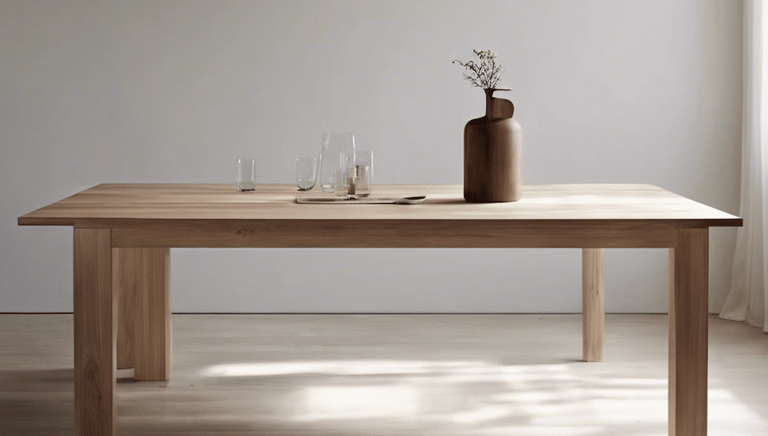 Table à manger épurée et haut de gamme