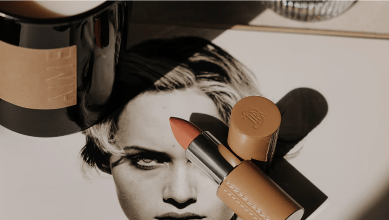 La Bouche Rouge refillable lipstick in red leather case, Parisian craftsmanship