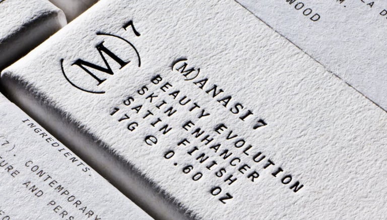 Sustainable packaging materials used by Manasi 7 in studio setting