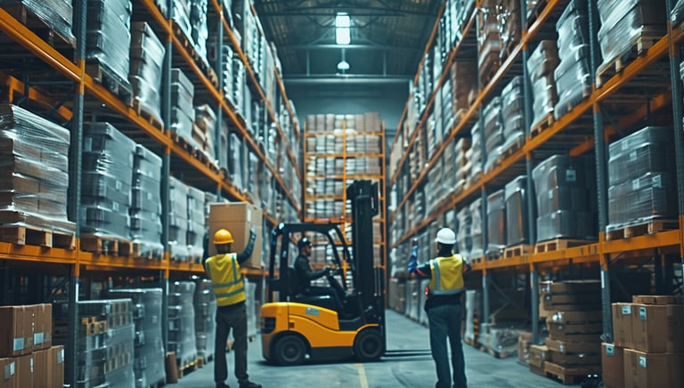 Almacenamiento de mercancías con gestionardes rápida y simplificada