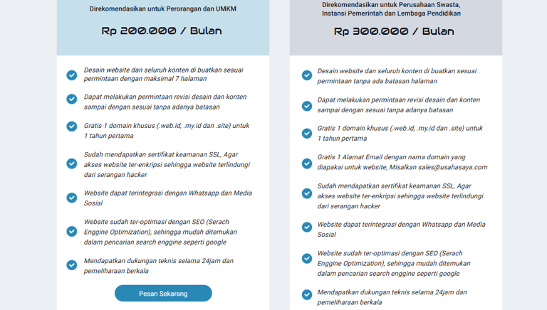 paket website murah