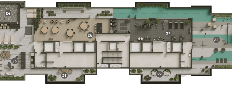 implantação do Rooftop do Beyond Residence