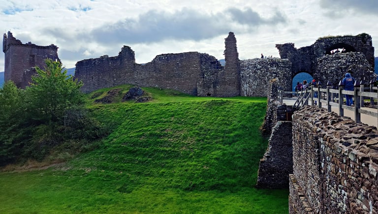 Urquhart Castle at Loch Ness in Scotland