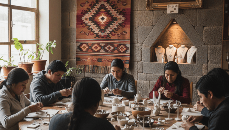 Turistas aprendiendo clases de ceramica avanzado en Cusco