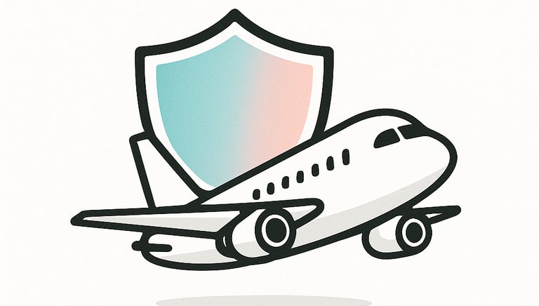 a plane with a shield shield on it