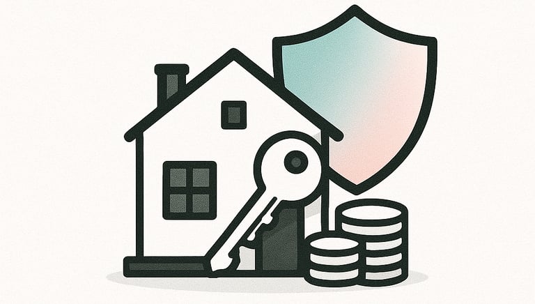a house with a shield shield and a shield shield